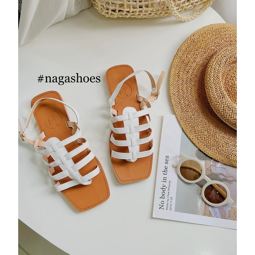 SANDAL MŨI VUÔNG QUAI RỌ XỎ NGÓN NAS202