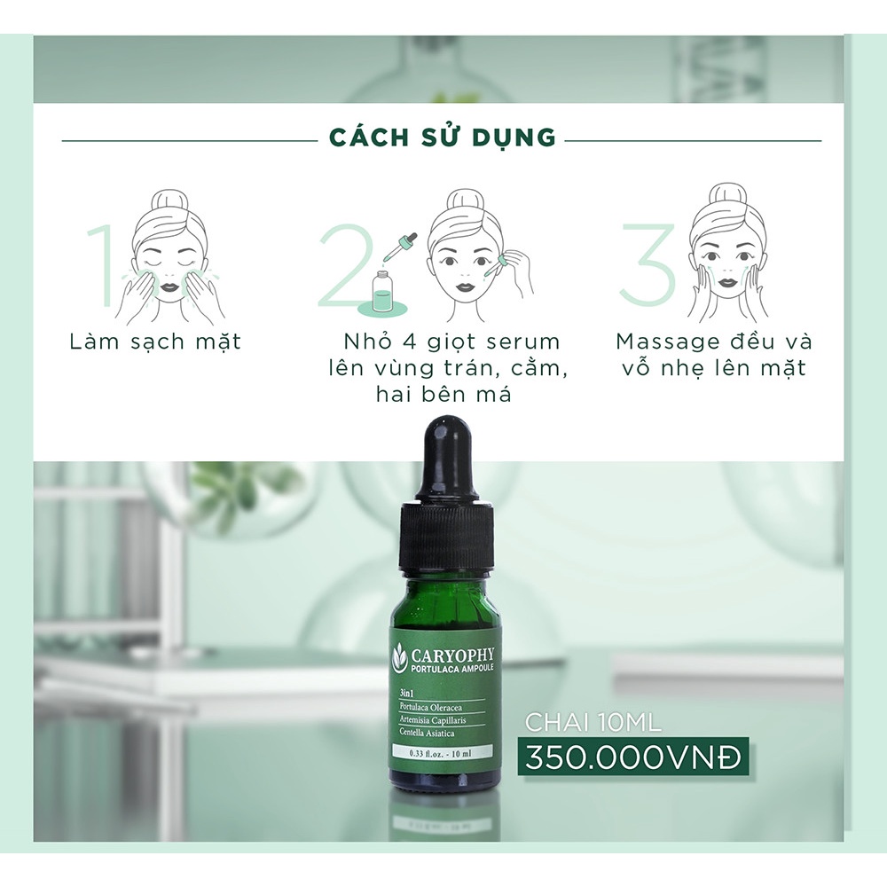 Serum Caryophy portulaca ampoule giảm mụn thâm hiệu quả NPP Shoptido 10ml