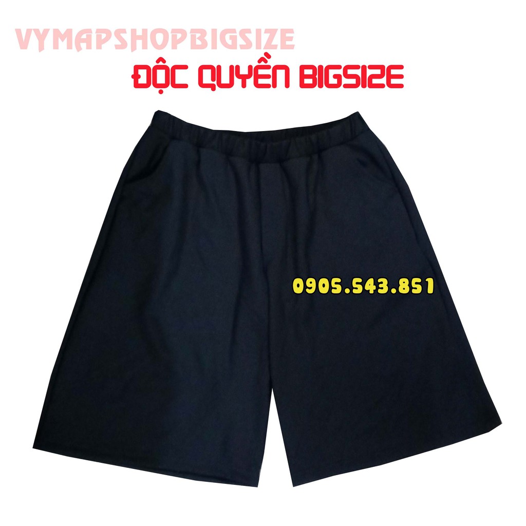 quần ngố UNISEX ống rộng cao cấp bigsize 70-100kg