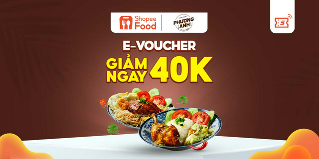 HN [E-voucher] Giảm 40K đơn từ 100K Cơm Tấm Phương Anh khi đặt ShopeeFood trên Shopee