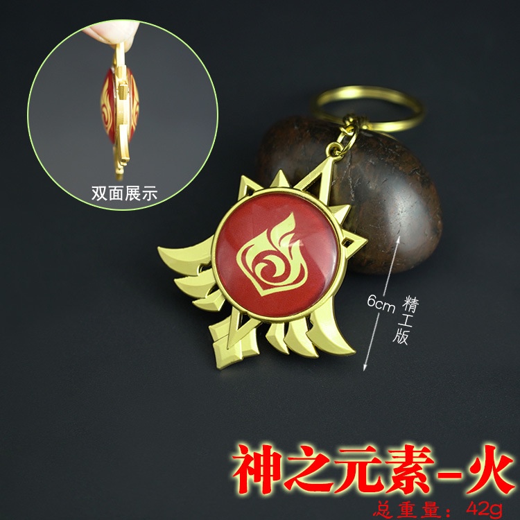 Móc Khóa Nhựa Acrylic Màu Dạ Quang In Hình Genshin impact Dùng Hóa Trang