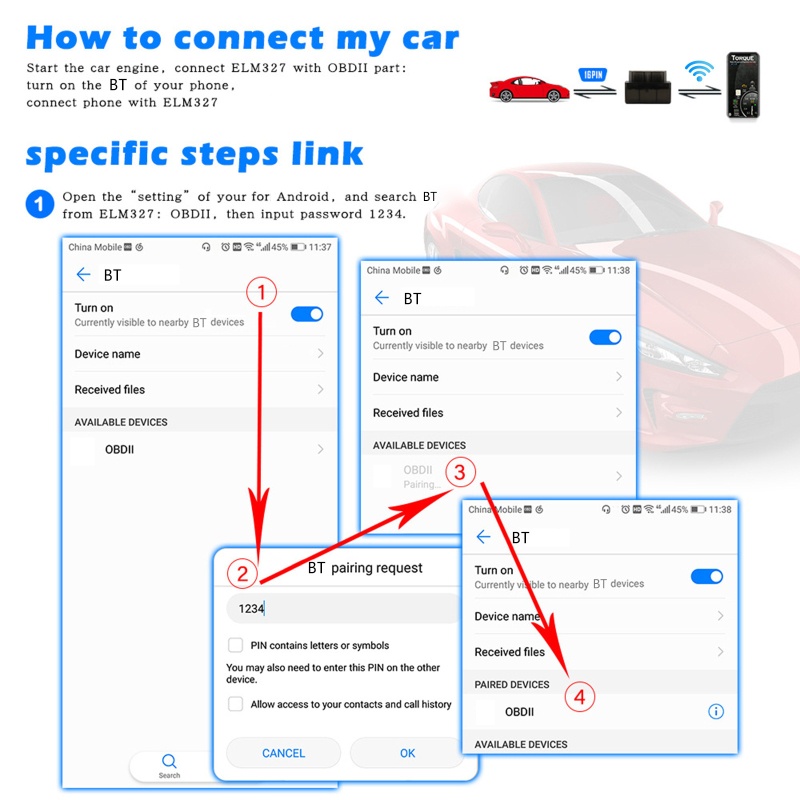 Thiết Bị Quét Mã Code OBD2 Cho Hệ Thống Windows System SUN ELM 327 Chip OBD2
