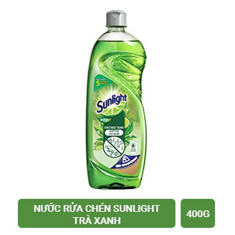 [Hoả Tốc] Nước Rửa Chén SUNLIGHT Matcha Trà Xanh Nhật Khử Mùi Tanh Chai 400g 400 g