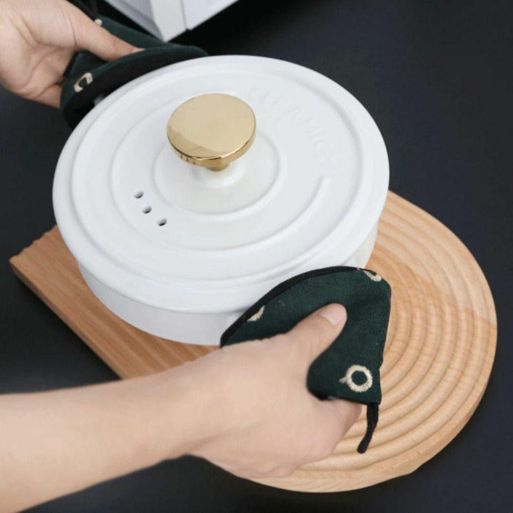 Kẹp Nhấc Nồi Bằng Vải Cotton Chịu Nhiệt Thiết Kế Sáng Tạo Dễ Thương Ốp