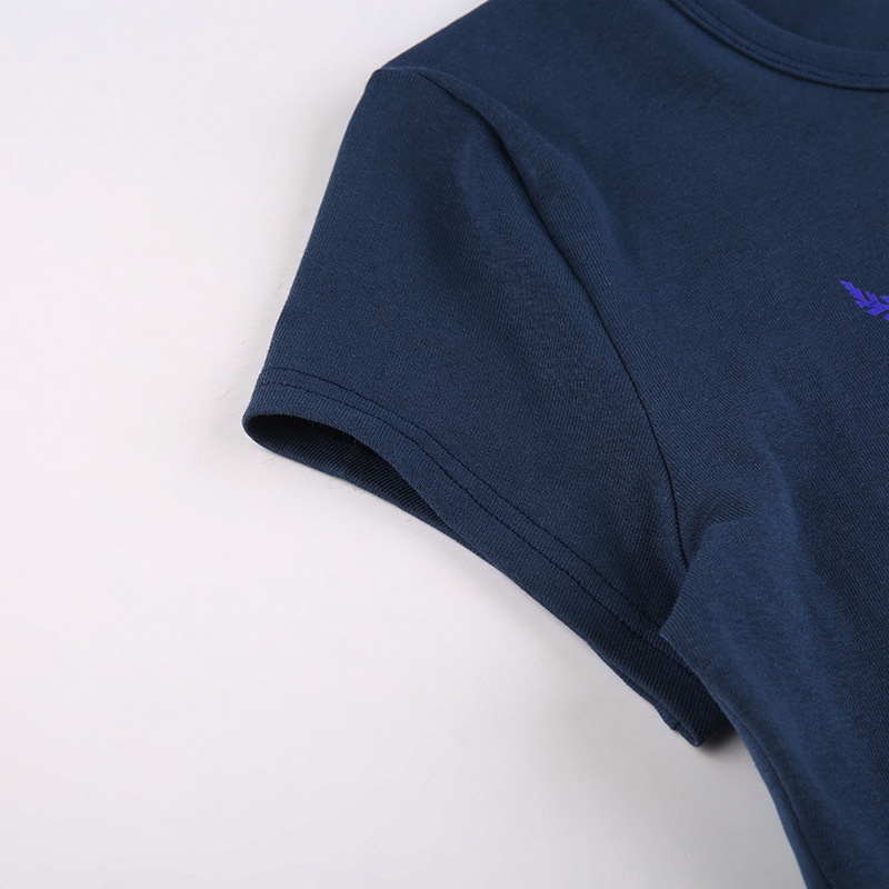 Áo Thun Tay Ngắn Cổ Tròn In Họa Tiết Phong Cách Retro Đường Phố