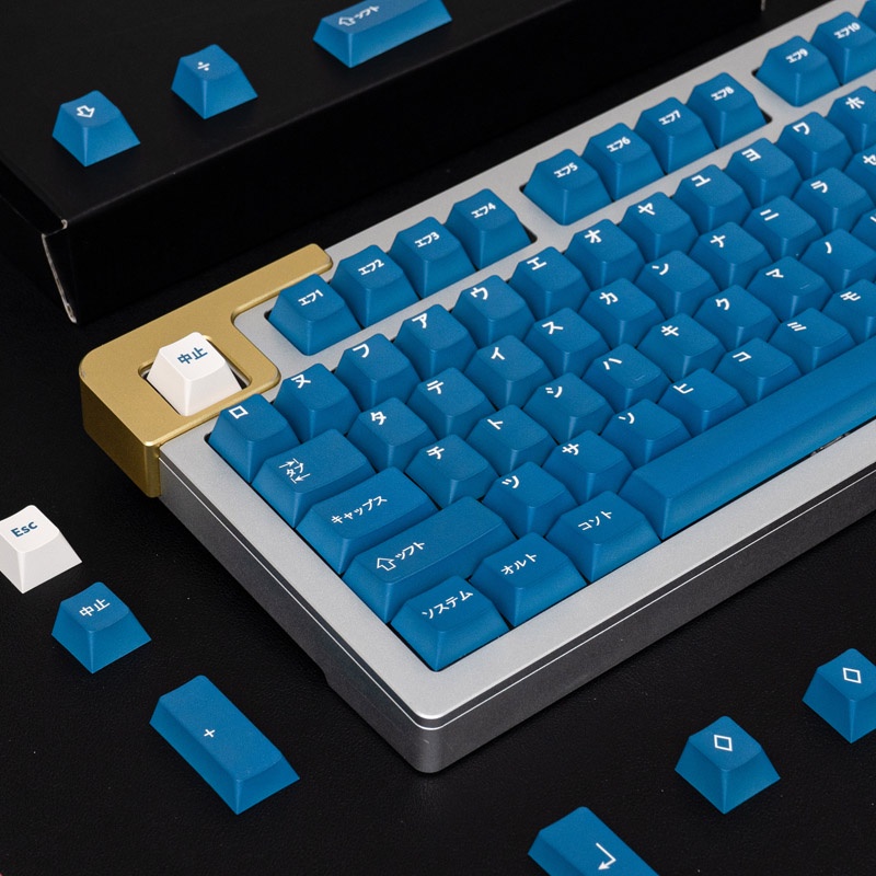 Bàn Phím GMK WOB KATAKANA Blue130 Phong Cách Nhật Bản Dành Cho Bàn Phím Cơ