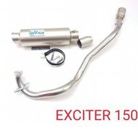 pô xe exciter 150 leovince trắng full cổ