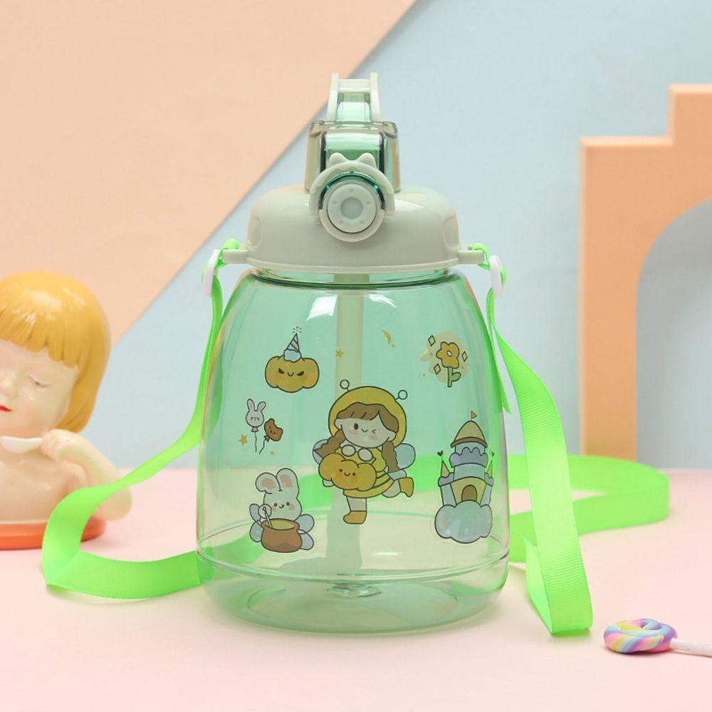 Bình Nước Thể Thao Bằng Nhựa 1300ml Kèm Ống Hút Tiện Dụng