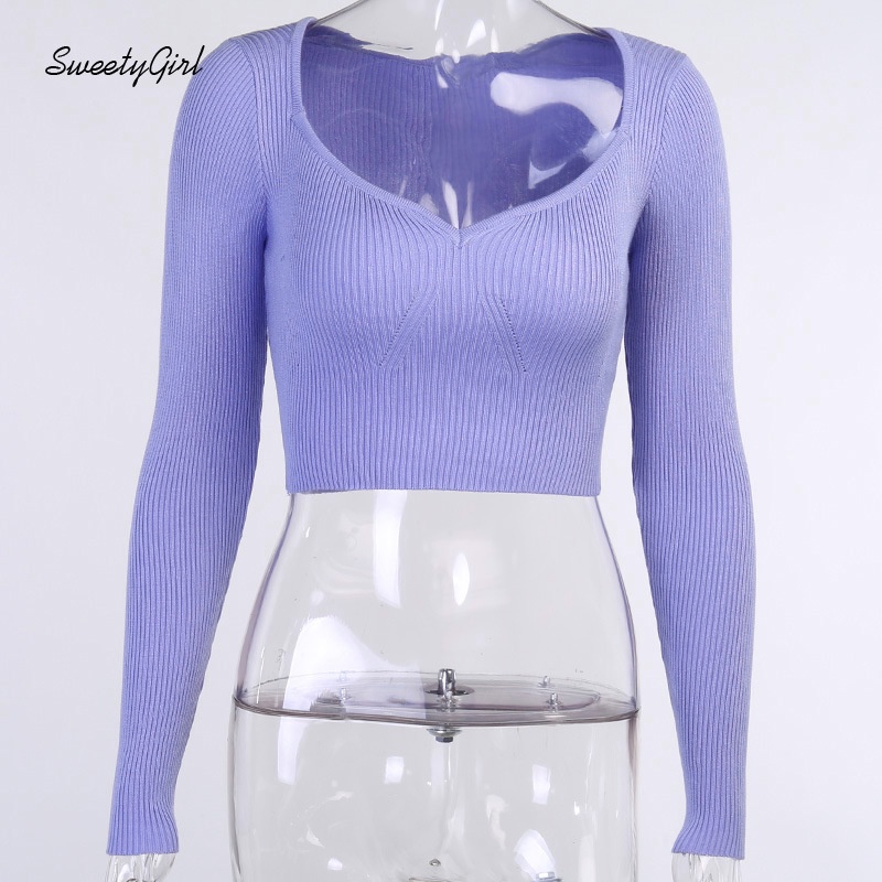 Áo Cardigan Tay Dài Cổ Chữ V Khoét Sâu Màu Trơn 2022 Gợi Cảm Cho Nữ