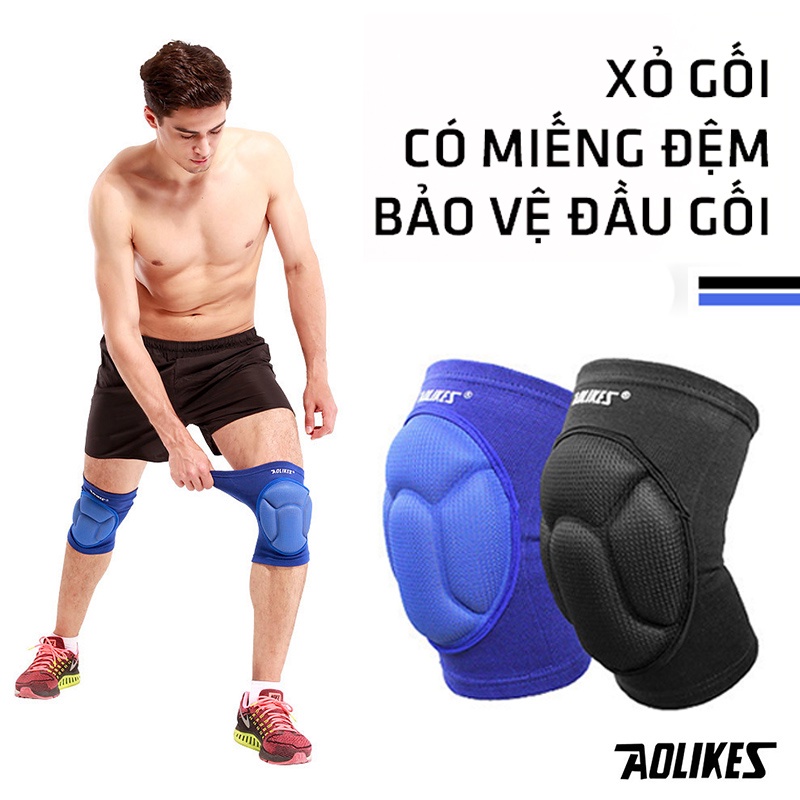 Miếng Đệm Bảo Vệ Đầu Gối AOLIKES Hình Mai Rùa hỗ trợ tập gym, chơi thể thao - 0217A (1 Đôi)