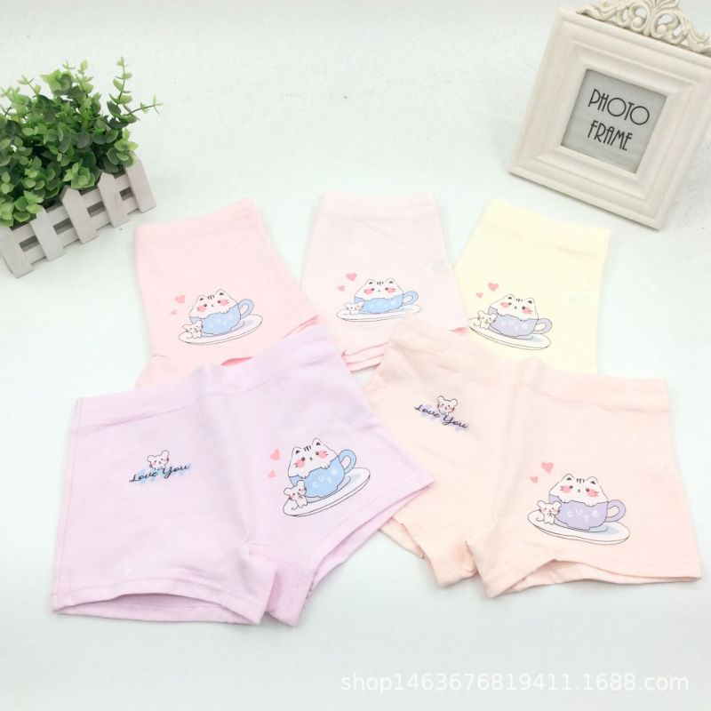 [SET 5 QUẦN Chíp 100% COTTON RC ] Quần chíp đùi bé gái cao cấp chất cotton RC cho bé từ 6-38kg-MARUKA FASHION