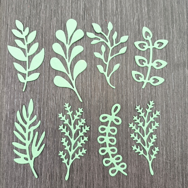 Khuôn Cắt Giấy Kim Loại Hình Cành Lá Xinh Xắn