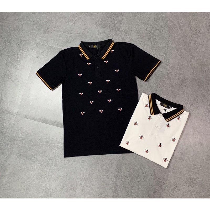 ÁO thun nam cổ trụ thêu ong