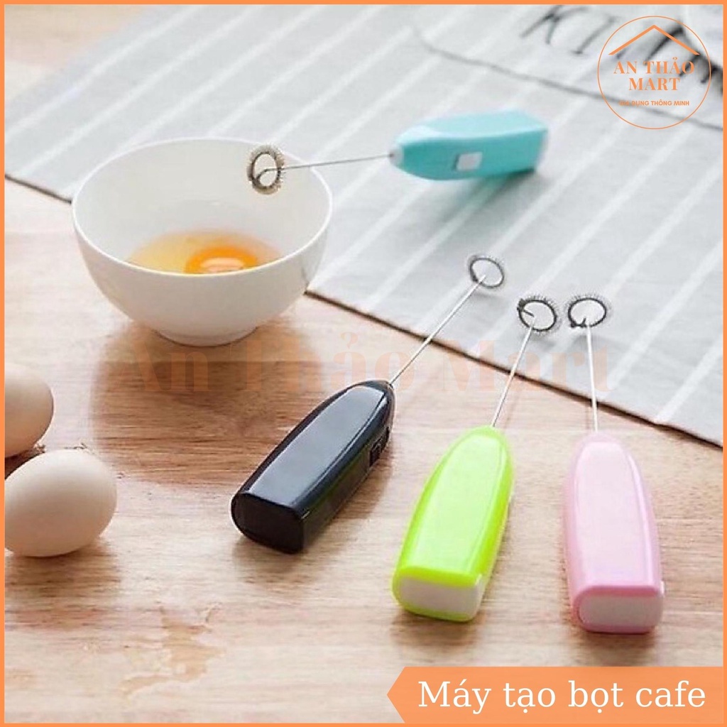 Máy Đánh Trứng Mini Cầm Tay, Khuấy Pha Cafe, Tạo Bọt Dùng Pin Tiện Lợi