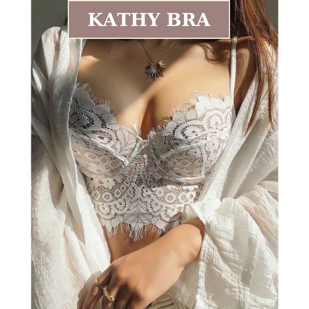 A02 Áo Bra Ren KATHY BRA Bralette Mềm Mại Mỏng Nhẹ Có Gọng Nâng Ngực Sexy Gợi Cảm