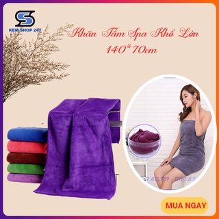 Khăn tắm khổ lớn 70*140cm chất liệu sợi microfiber trơn mềm mịn