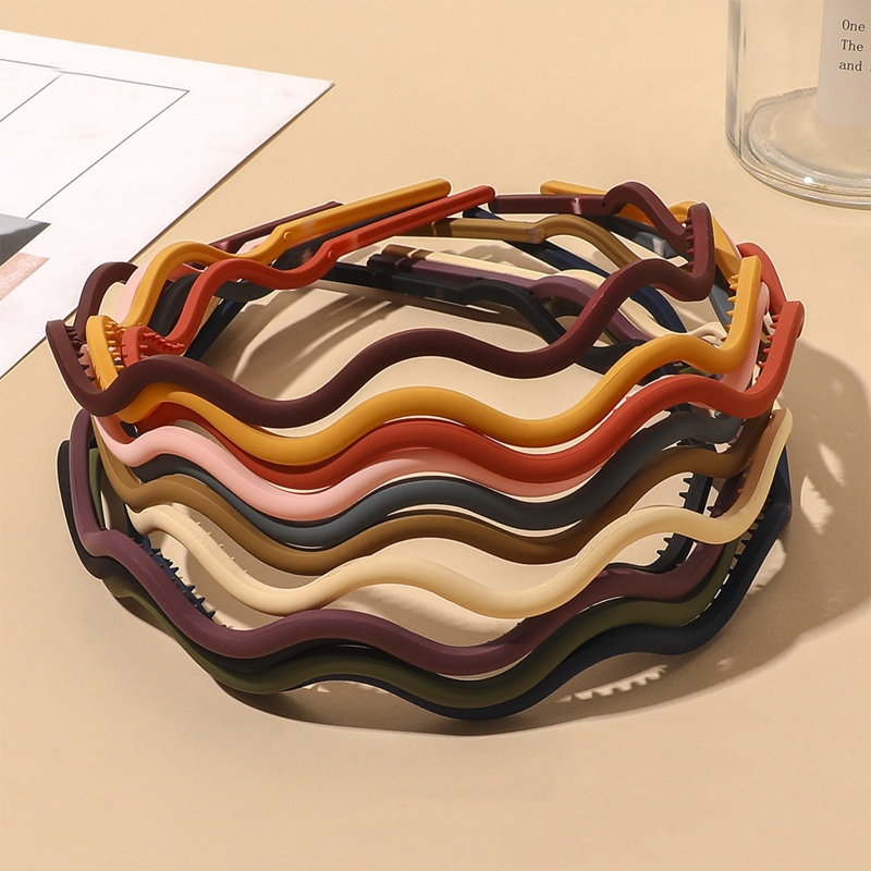 Băng Đô Cài Tóc Chống Trượt Màu Sắc Đơn Giản Cho Nữ