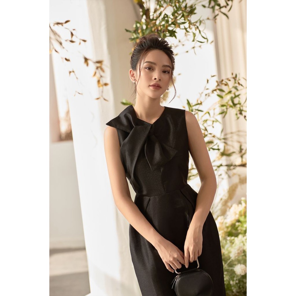 [Mã WABR1111 giảm 10% đơn 250K] Đầm ôm sát nách nơ cổ hàng thương hiệu DOC0012 20Again | BigBuy360 - bigbuy360.vn