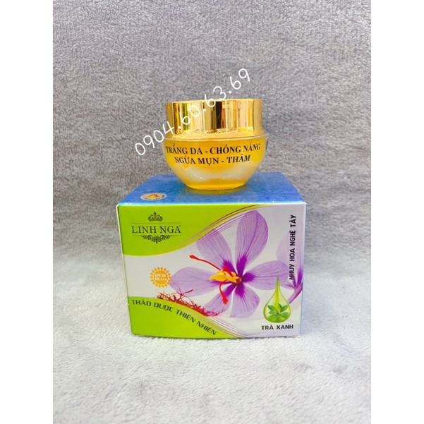 Kem LINH NGA 20g NHUỴ HOA NGHỆ TÂY Dưỡng Trắng - Chống Nắng-Ngừa Mụn-Thâm