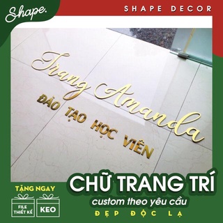[ ảnh thật của shop ] Combo 2 bộ chữ alu dán nổi trang trí