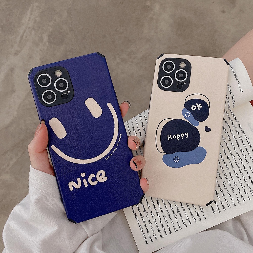 Ốp điện thoại TPU mềm hình mặt cười cho iPhone 13 12 11 Pro Max XR XS Max X 7 8 Plus