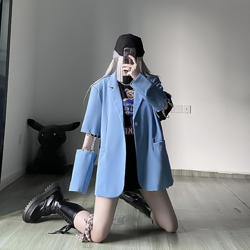 [Mã FAGREAT1505 giảm 8% tối đa 50K đơn 250K] Áo blazer ống tay nối mặc được 2 kiểu