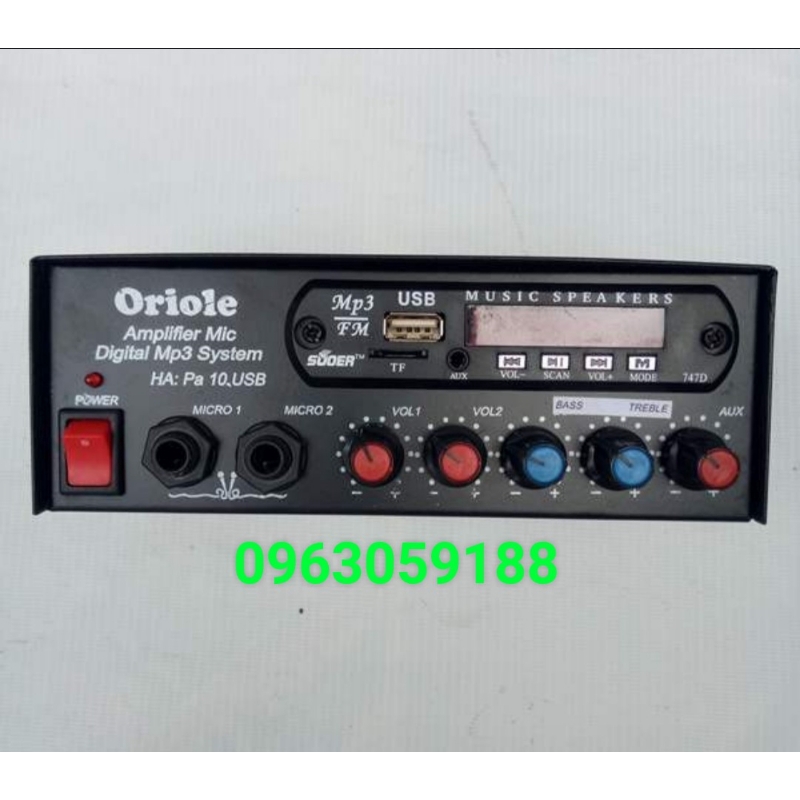 Âm Ly nghe Nhạc Oriole 10 USB MP3