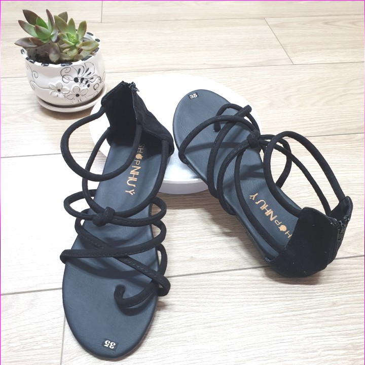 GIÀY SANDAL XỎ NGÓN DÂY KÉO GÓT