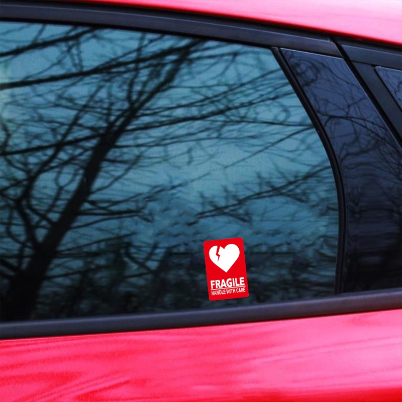&quot;FRAGILE&quot; Hình dán cảnh báo &quot;XỬ LÝ VỚI CHĂM SÓC&quot; Decal phản quang Xe mô tô xe máy xe đạp Vỏ trầy xước Đề can dán