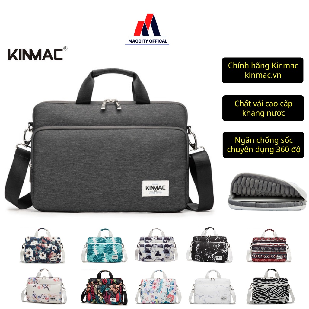 Túi đựng laptop chống sốc KINMAC có quai đeo bảo vệ máy toàn diện 6 chiều - KM03