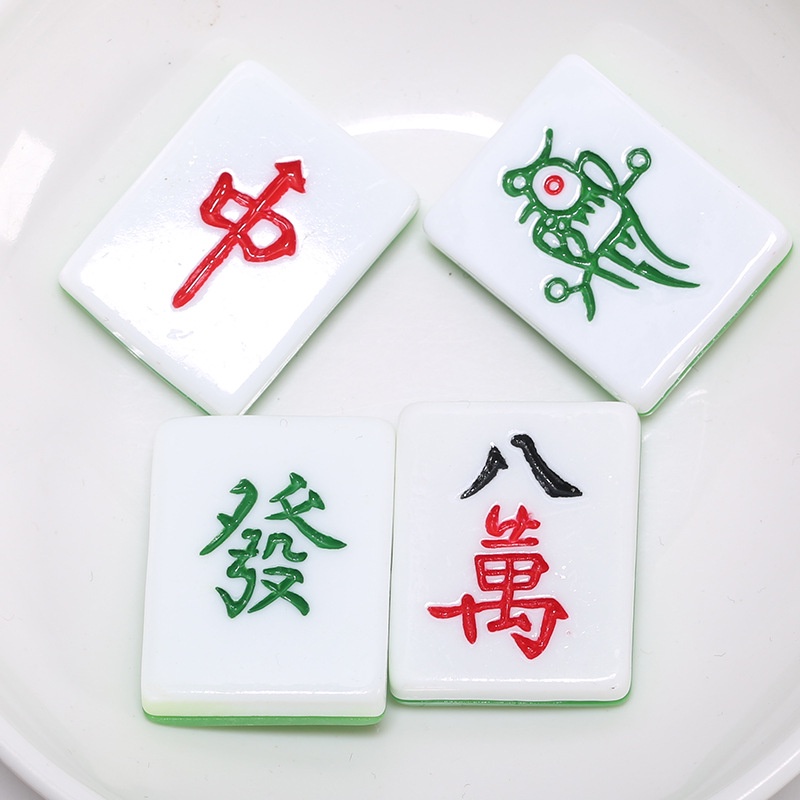 Sê-ri mạt chược Resin phụ kiện dép Crocs charm DIY khóa giày crocs jibbitz Nhựa trang sức Phụ kiện trang trí giày crocs nút trang trí điện thoại di động Nắp đậy / Khung ảnh / Cốc nước / Túi Nguyên liệu làm phụ kiện handmade sáng tạo