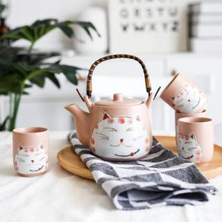 bộ trà mèo Maneko phong cách Nhật Bản