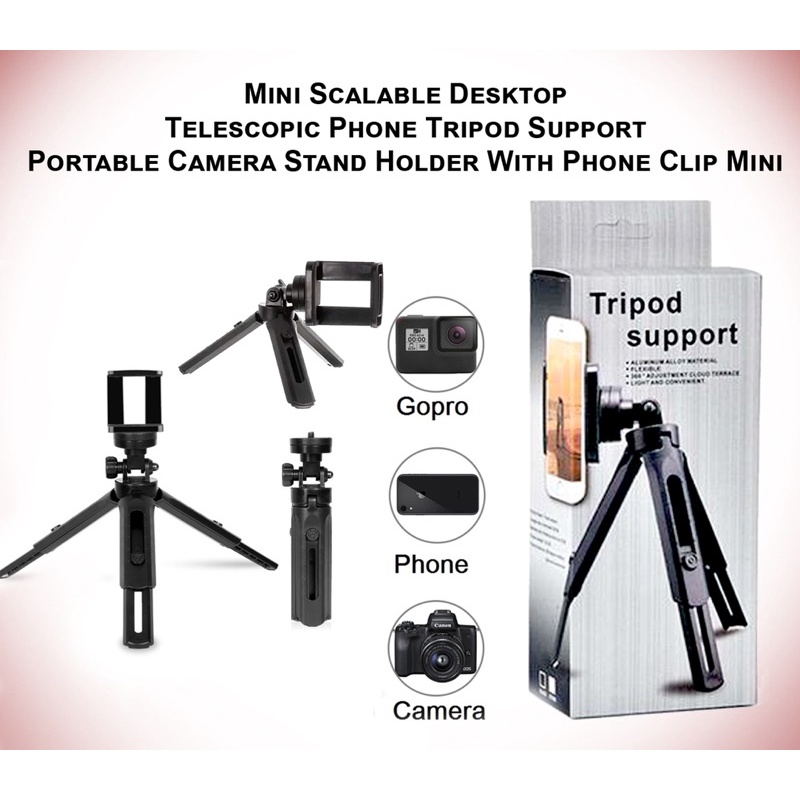 Chân mini tripod cho điện thoại ,máy ảnh,livesream,chụp sản phẩm