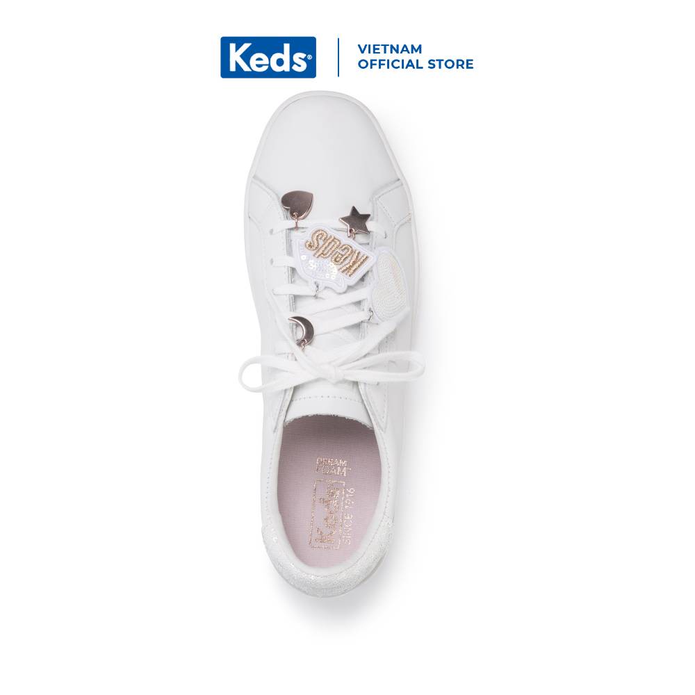 Giày Keds Nữ - Ace Leather Charm White - KD060707