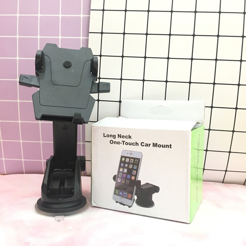 GHẾ HÍT SMARTPHONE TRÊN Ô TÔ - LONG NECK ONE-TOUCH CAR MOUNT kính cường lực iphone, kính cường lực chống nhìn, kính cườn