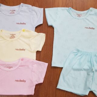 Quần Áo Trẻ Em/Bộ Cộc Tay Thông Hơi NOUBABY- In Hình Họa Tiết Hươu Cài Vai Cho Bé Từ 4-15Kg