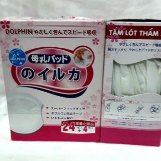 Miếng lót thấm sữa DOLPHIN 24 +4 miếng- Nhật Bản