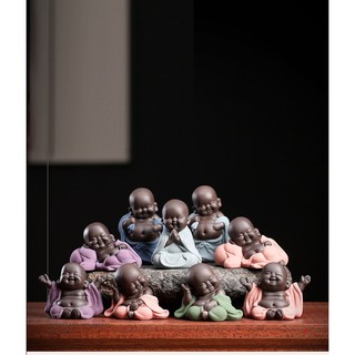 Tượng di lạc, tượng chú tiểu bụng bự bằng gốm tử sa cao cấp nhiều mẫu nhiều màu