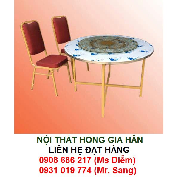 Bàn ghế dự tiệc cưới cao cấp HGH853