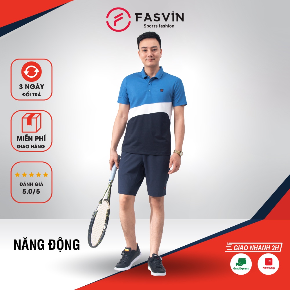 Bộ quần áo thể thao nam FASVIN AB21452.SG chất vải mềm nhẹ co giãn thoải mái