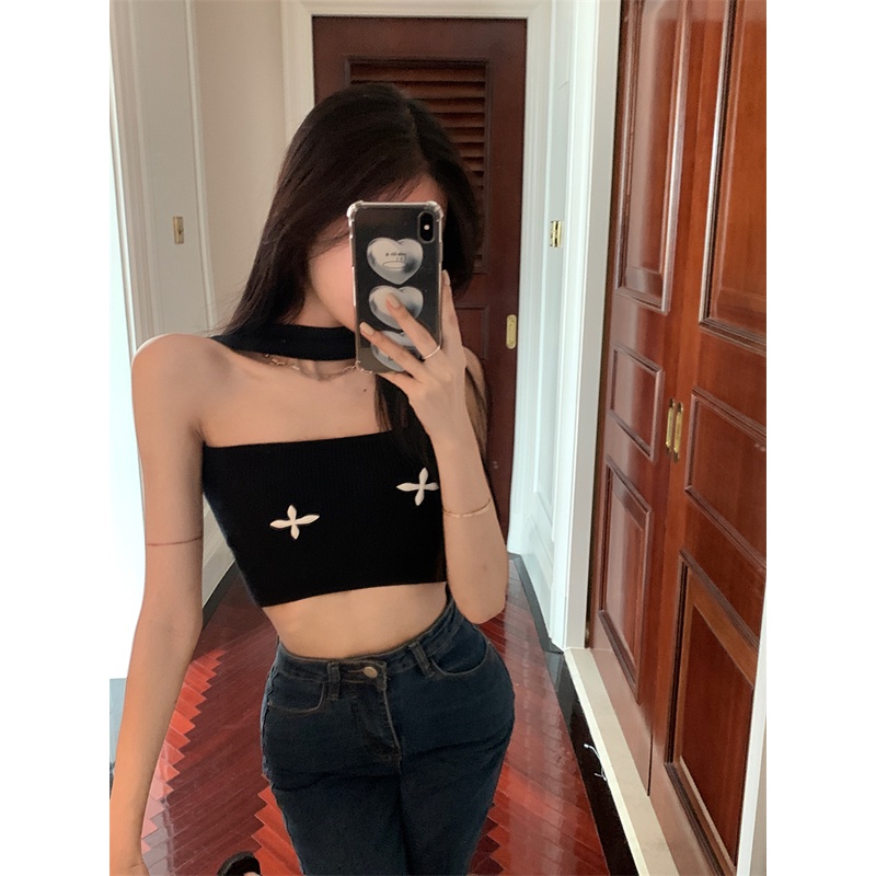 Cocory vn Áo Croptop Hai Dây Dáng Ôm Thời Trang Quyến Rũ 4 Màu Lựa Chọn