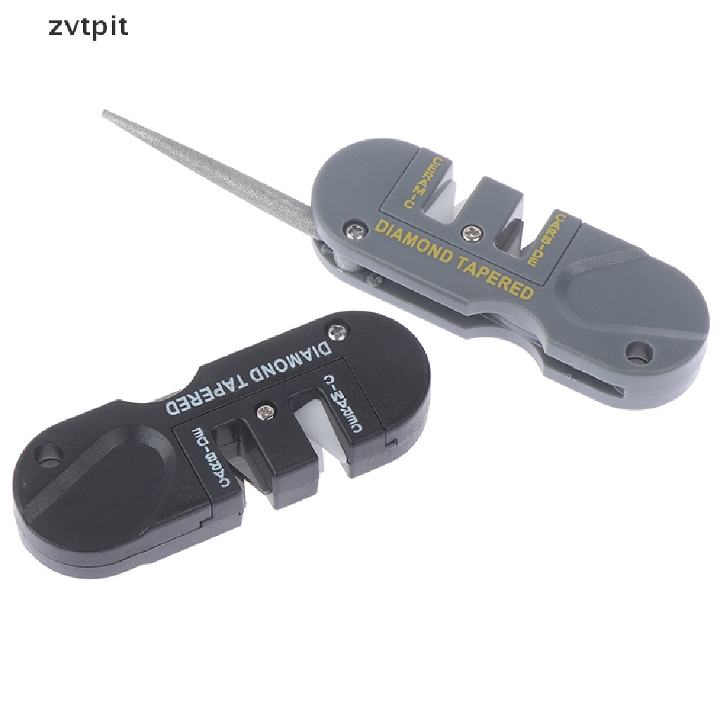 [ZVPT] Outdoor Pocket EDC Folding Knife Sharpener Ceramic Carbide Diamond Tapered Tools DSF