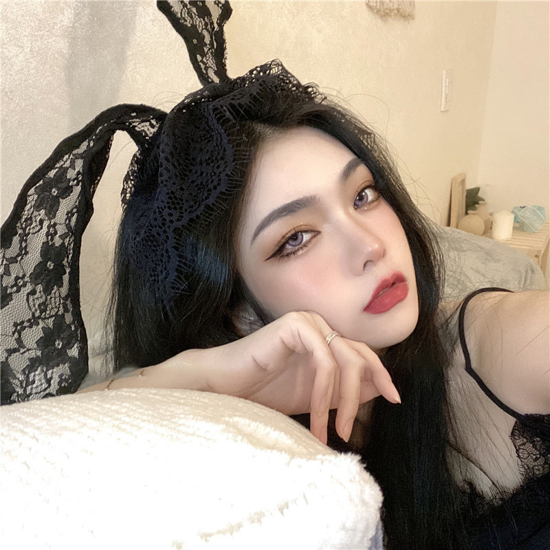 Cài Tóc Tai Mèo Phối Ren Quyến Rũ Dành Cho Nữ