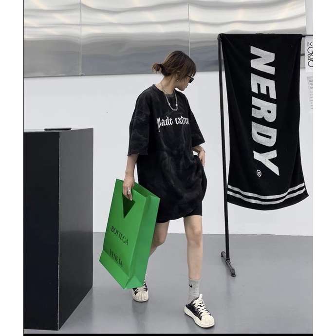 [CAM KẾT CHÍNH HÃNG] Áo Thun Tay Lỡ Loang Màu From Rộng In chữ nổi Unisex Form rộng Màu đỏ SHOP jum.closet | BigBuy360 - bigbuy360.vn