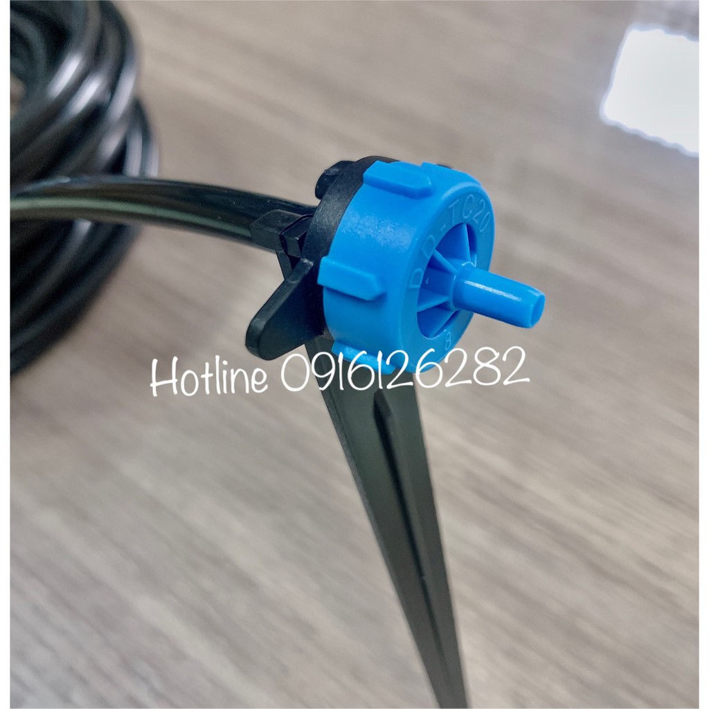 10 Béc nhỏ giọt bù áp kèm que cắm 2 lít - 4 lít - 8lit- 16lit