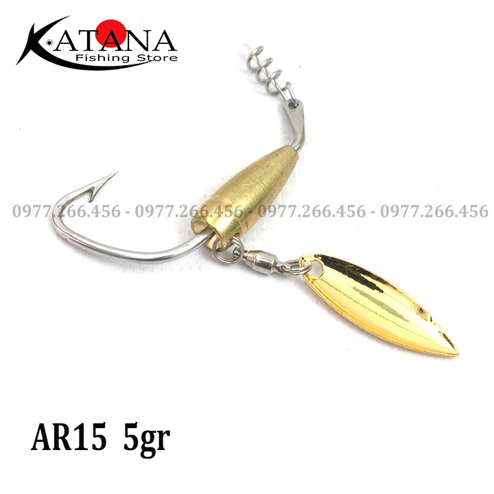 Lưỡi móc mồi mềm Ar15 - Lưỡi Nhái Sống Thủ Công - lưỡi nhái treo - mắc mồi mềm cau lure