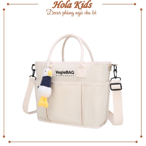 Túi xách, túi đựng bỉm sữa nhiều ngăn đa năng Vegie Bag cho mẹ và bé