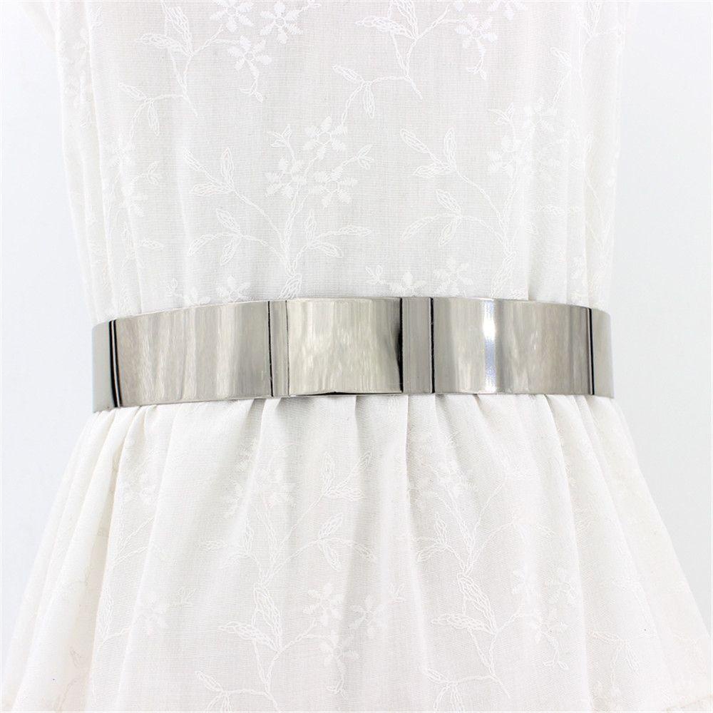 LEILY Thắt Lưng Dây Xích Mặt Gương Kim Loại