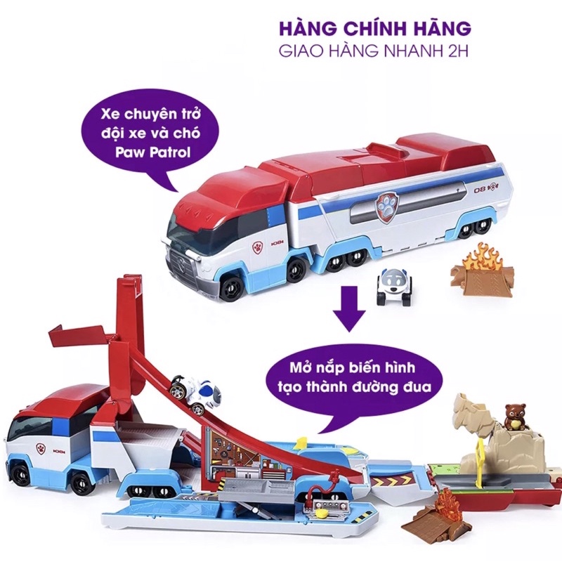 Xe tải chuyên chở đội xe chó cứu hộ Paw Patrol