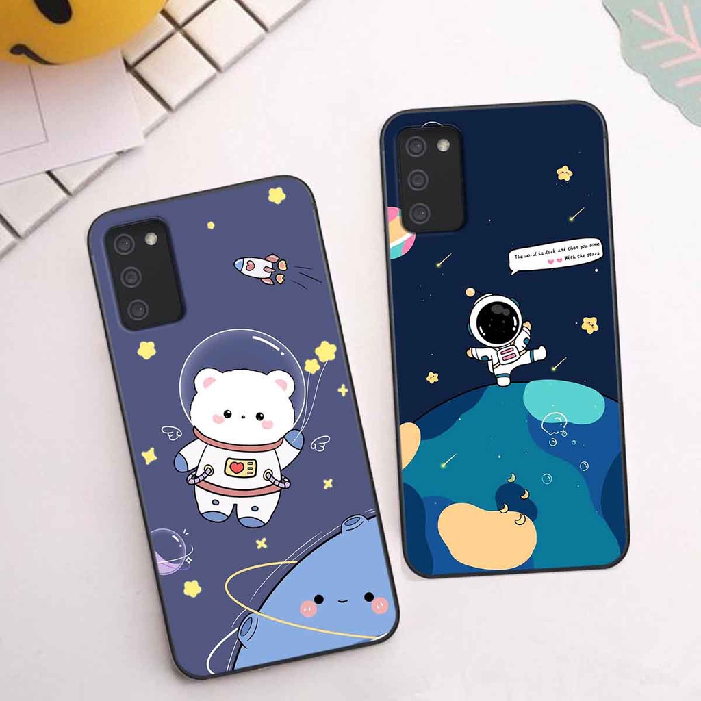 Ốp Samsung A02s / A03s in hình vũ trụ, phi hành gia bầu trời cute dễ thương